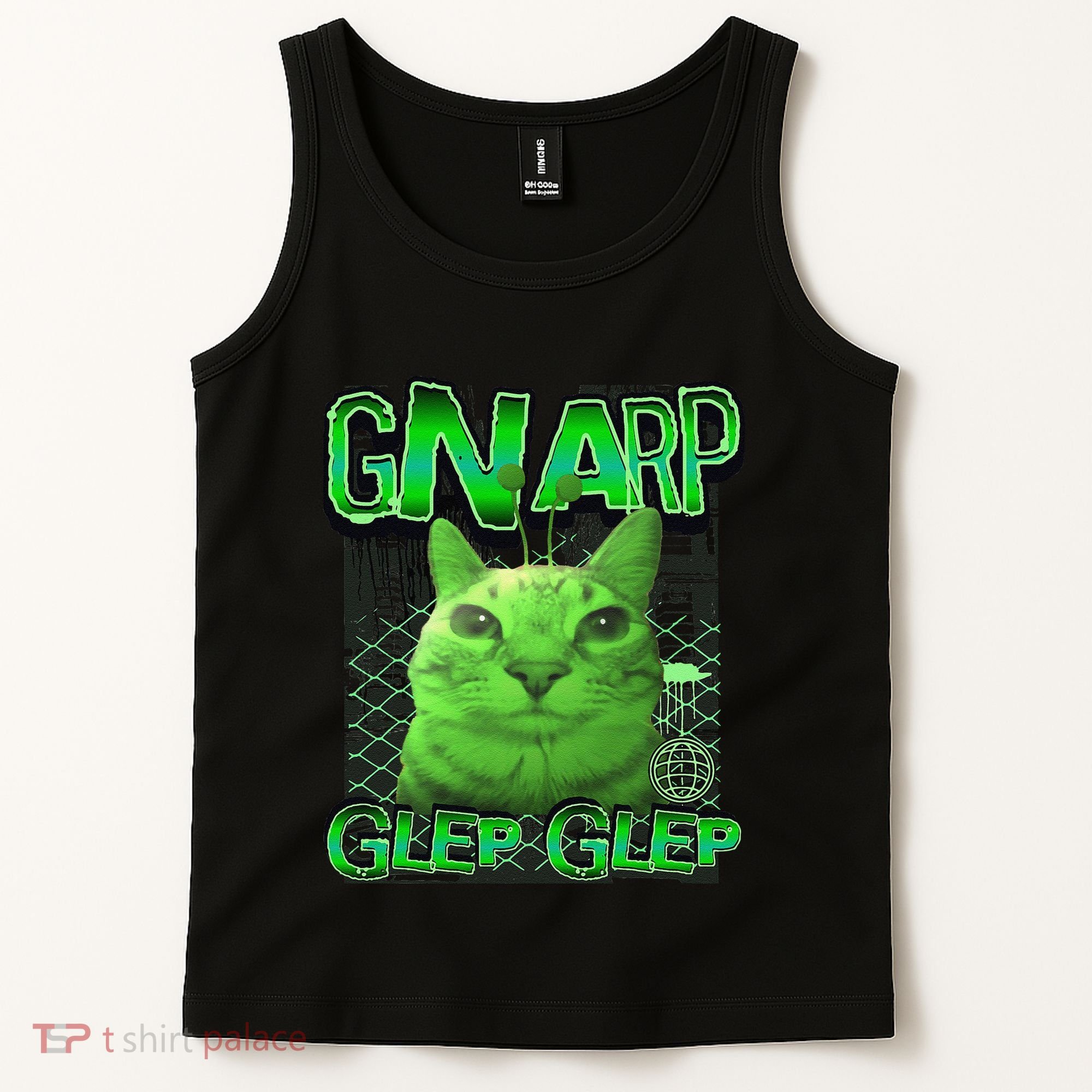 Gnarp Cat Silly Alien Cat Meme Brainrot Gen Z Meme Tank Top