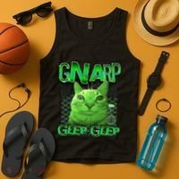Gnarp Cat Silly Alien Cat Meme Brainrot Gen Z Meme Tank Top thumb 4