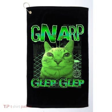 Gnarp Cat Silly Alien Cat Meme Brainrot Gen Z Meme Golf Towel