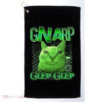Gnarp Cat Silly Alien Cat Meme Brainrot Gen Z Meme Golf Towel thumb 0