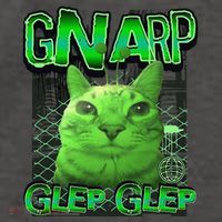 Gnarp Cat Silly Alien Cat Meme Brainrot Gen Z Meme Vector Backpack thumb 2