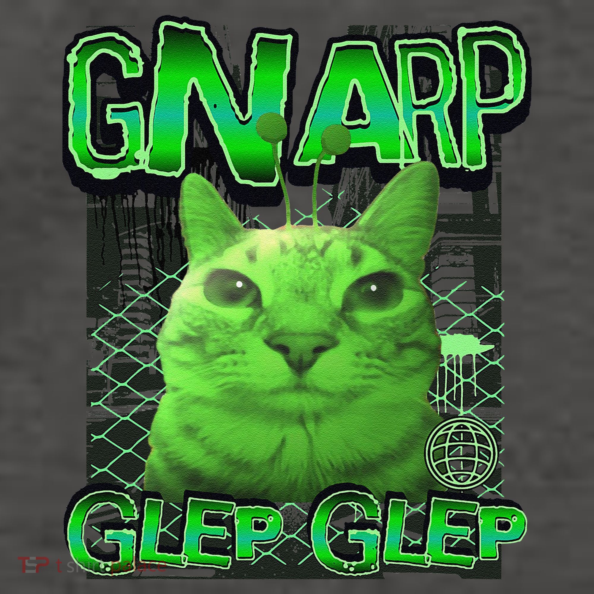 Gnarp Cat Silly Alien Cat Meme Brainrot Gen Z Meme Vector Backpack