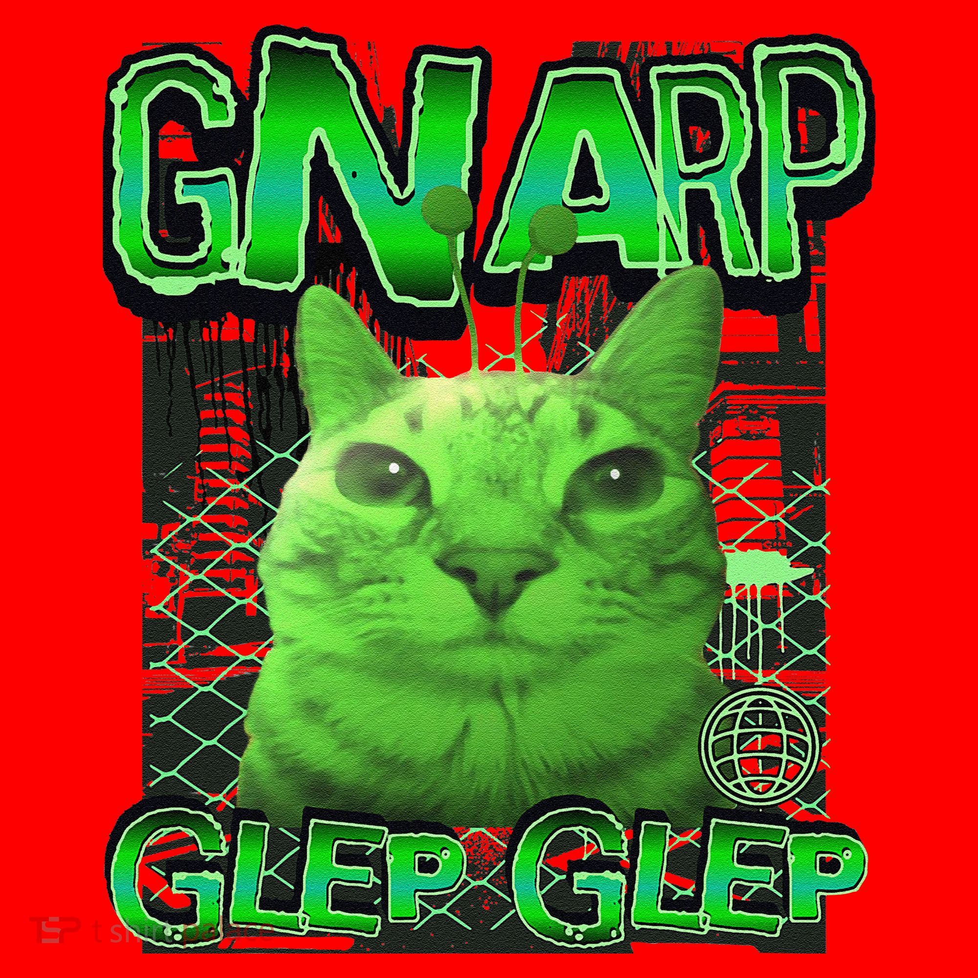 Gnarp Cat Silly Alien Cat Meme Brainrot Gen Z Meme Santa Hat