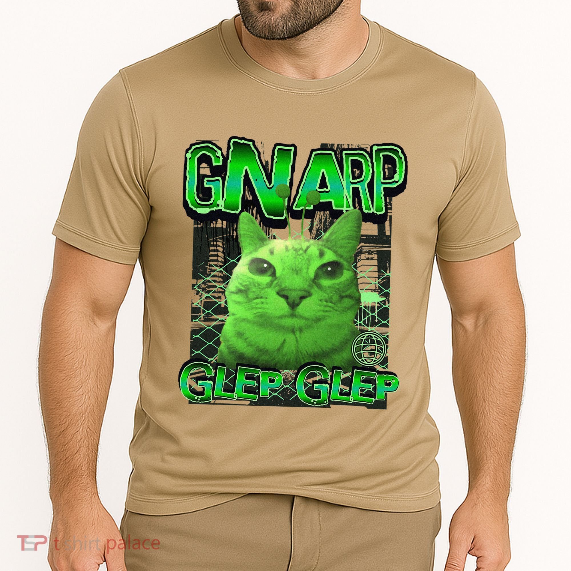 Gnarp Cat Silly Alien Cat Meme Brainrot Gen Z Meme Cooling Performance Crew T-Shirt