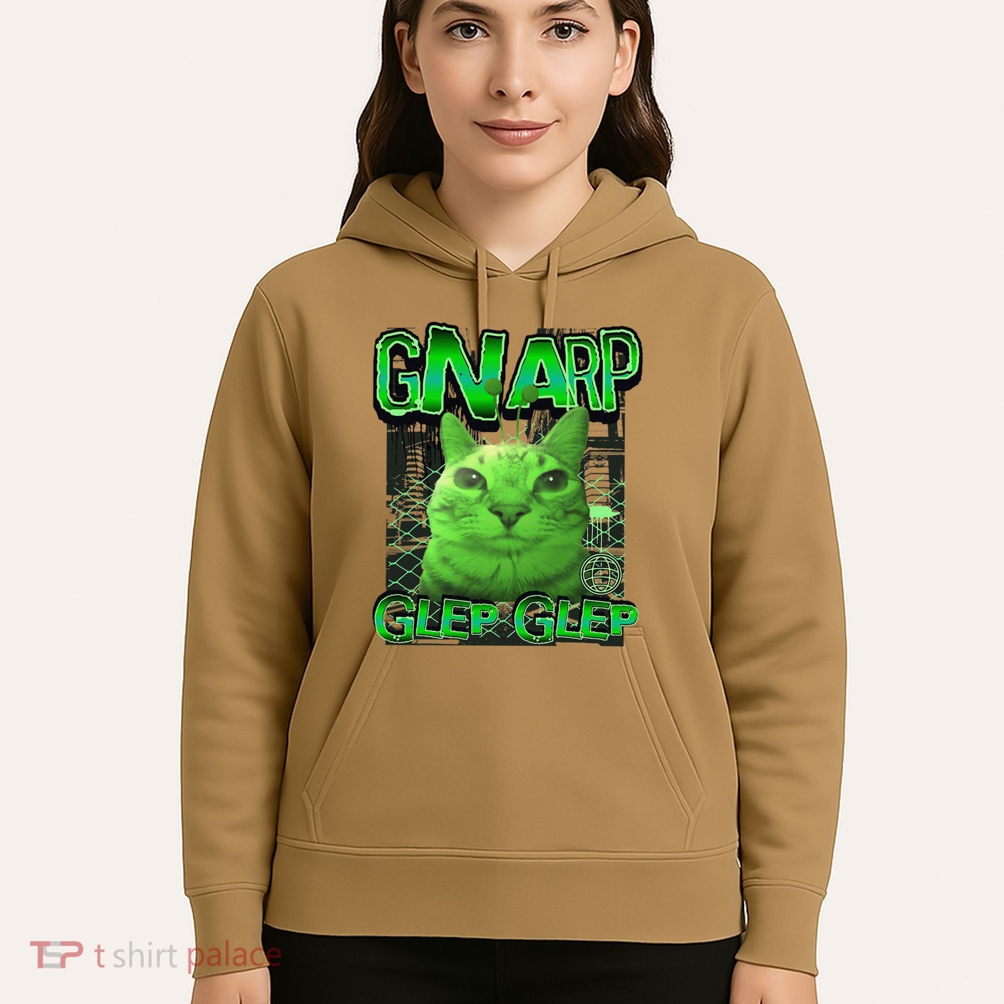 Gnarp Cat Silly Alien Cat Meme Brainrot Gen Z Meme Hoodie