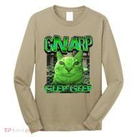 Gnarp Cat Silly Alien Cat Meme Brainrot Gen Z Meme Long Sleeve Shirt thumb 0