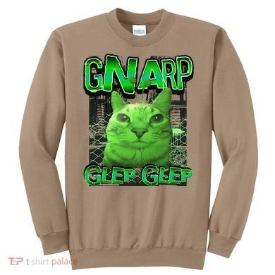 Gnarp Cat Silly Alien Cat Meme Brainrot Gen Z Meme Sweatshirt