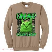 Gnarp Cat Silly Alien Cat Meme Brainrot Gen Z Meme Sweatshirt thumb 0