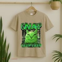 Gnarp Cat Silly Alien Cat Meme Brainrot Gen Z Meme T-Shirt thumb 2