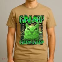 Gnarp Cat Silly Alien Cat Meme Brainrot Gen Z Meme T-Shirt thumb 3