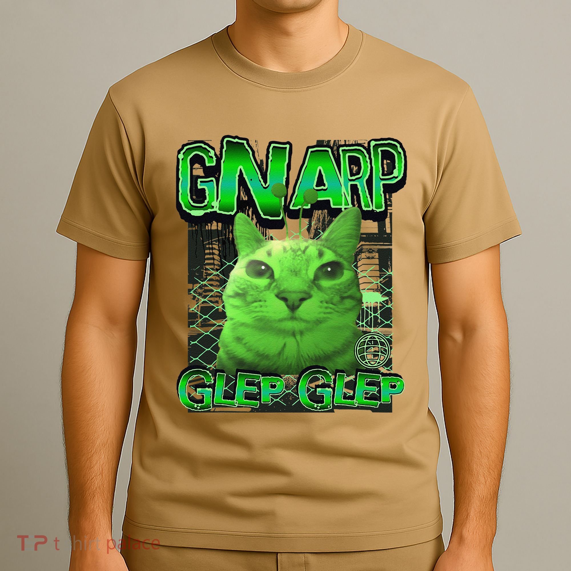Gnarp Cat Silly Alien Cat Meme Brainrot Gen Z Meme T-Shirt