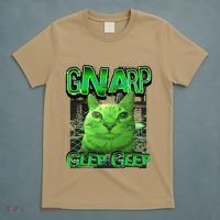 Gnarp Cat Silly Alien Cat Meme Brainrot Gen Z Meme T-Shirt thumb 5