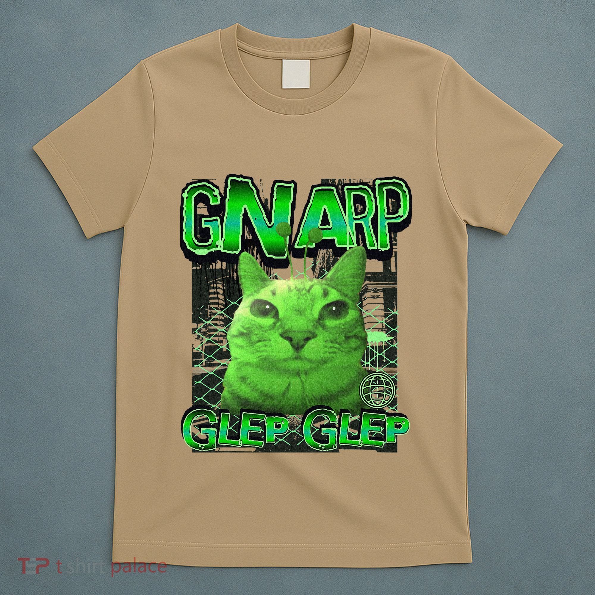 Gnarp Cat Silly Alien Cat Meme Brainrot Gen Z Meme T-Shirt