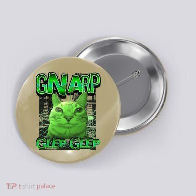 Gnarp Cat Silly Alien Cat Meme Brainrot Gen Z Meme Button