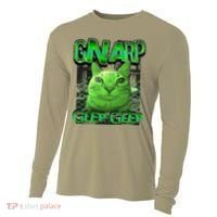Gnarp Cat Silly Alien Cat Meme Brainrot Gen Z Meme Cooling Performance Long Sleeve Crew thumb 0