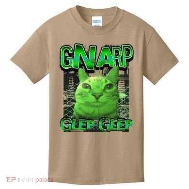 Gnarp Cat Silly Alien Cat Meme Brainrot Gen Z Meme Kids T-Shirt