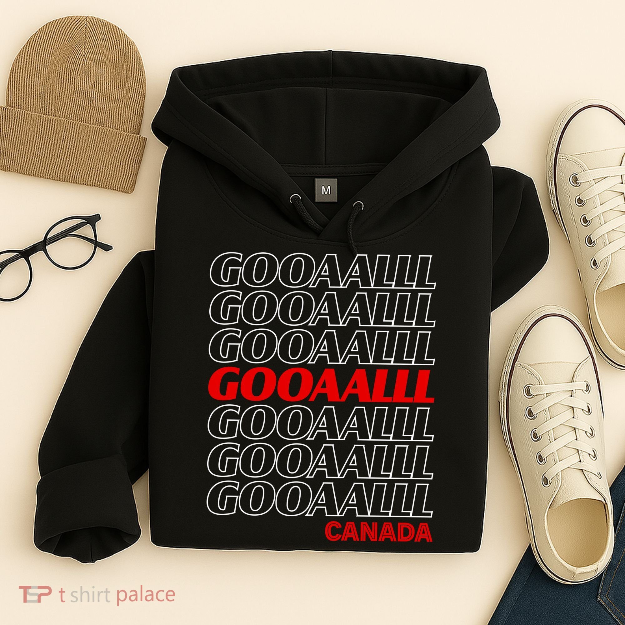 GOOOOALLL Canada Soccer Fan Apparel for Game Day Hoodie