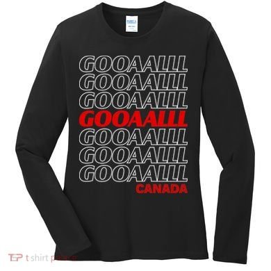 GOOOOALLL Canada Soccer Fan Apparel for Game Day Women's Long Sleeve Shirt