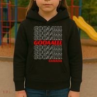 GOOOOALLL Canada Soccer Fan Apparel for Game Day Kids Hoodie thumb 3