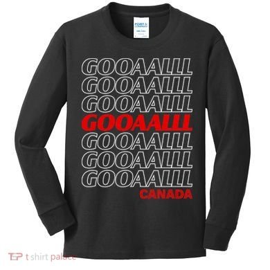 GOOOOALLL Canada Soccer Fan Apparel for Game Day Kids Long Sleeve Shirt