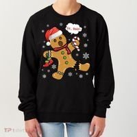 Gingerbread Cookie Santa Hat Oh Snap Funny Christmas Gift Women's Sweatshirt thumb 0