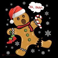 Gingerbread Cookie Santa Hat Oh Snap Funny Christmas Gift Doggie Tank thumb 4