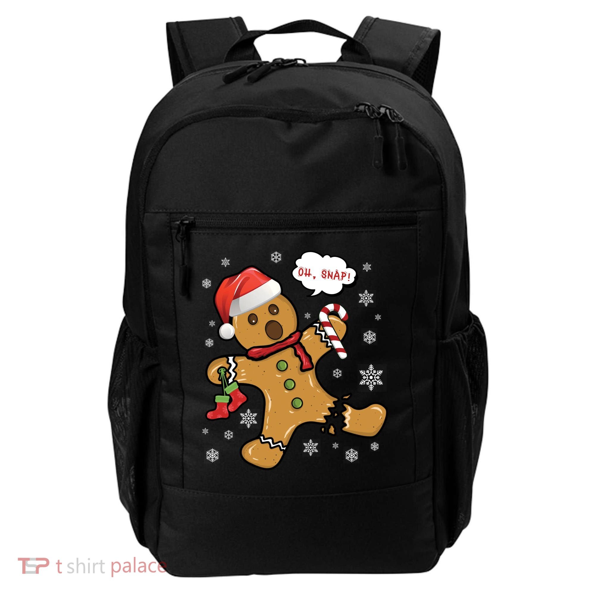 Gingerbread Cookie Santa Hat Oh Snap Funny Christmas Gift Backpack
