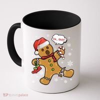 Gingerbread Cookie Santa Hat Oh Snap Funny Christmas Gift Coffee Mug thumb 0
