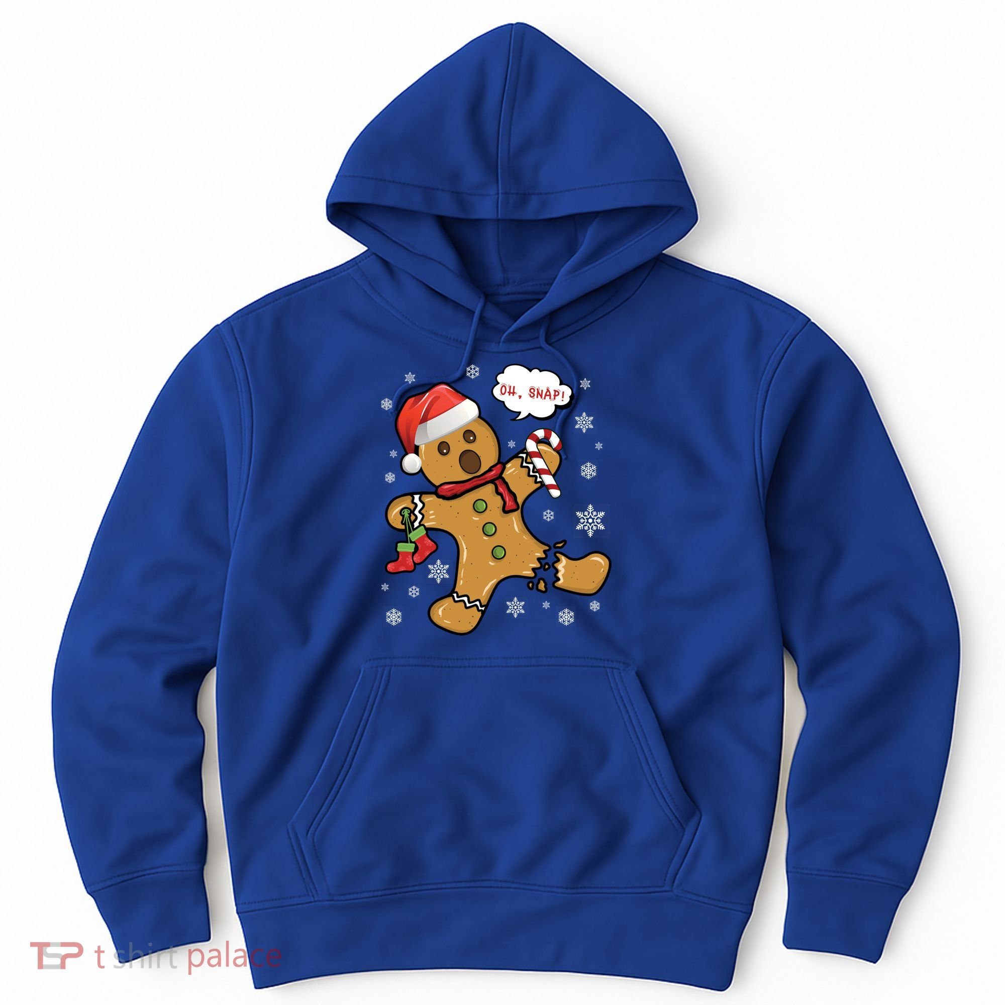 Gingerbread Cookie Santa Hat Oh Snap Funny Christmas Gift Hoodie
