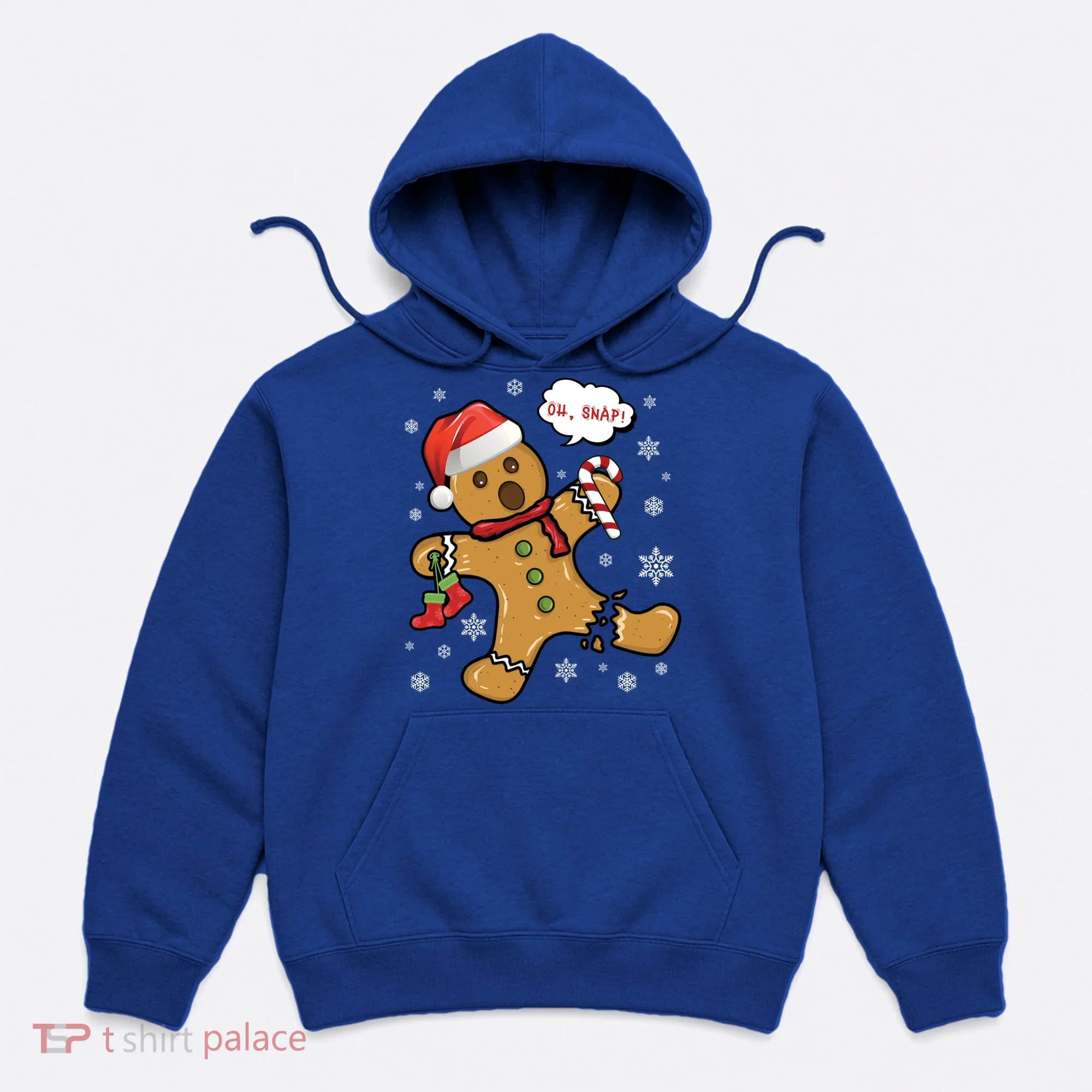 Gingerbread Cookie Santa Hat Oh Snap Funny Christmas Gift Hoodie