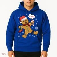 Gingerbread Cookie Santa Hat Oh Snap Funny Christmas Gift Hoodie thumb 2