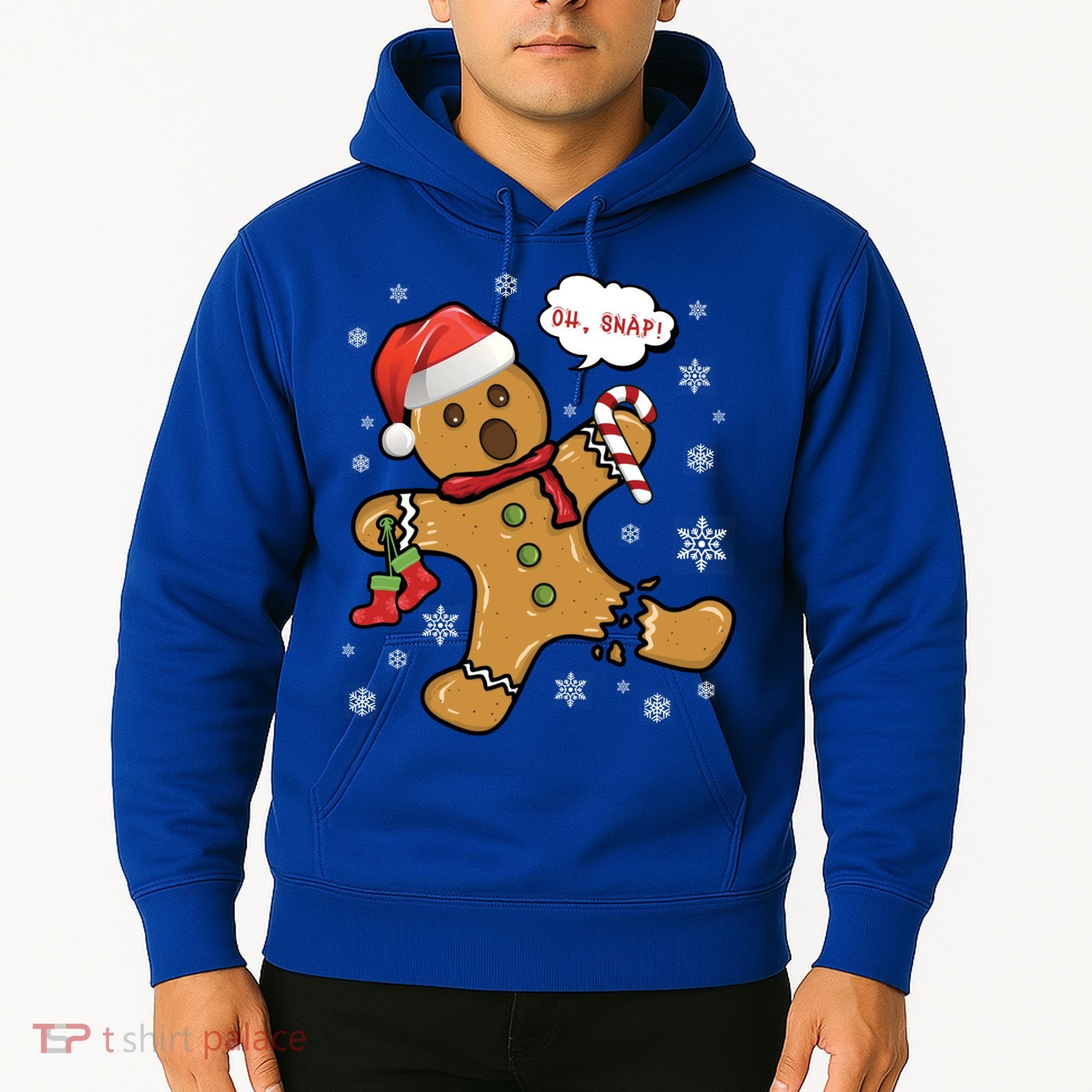 Gingerbread Cookie Santa Hat Oh Snap Funny Christmas Gift Hoodie
