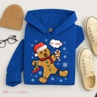 Gingerbread Cookie Santa Hat Oh Snap Funny Christmas Gift Hoodie thumb 4