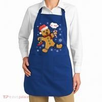 Gingerbread Cookie Santa Hat Oh Snap Funny Christmas Gift Apron thumb 2