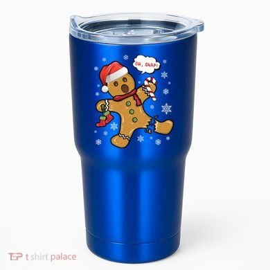 Gingerbread Cookie Santa Hat Oh Snap Funny Christmas Gift Tumbler