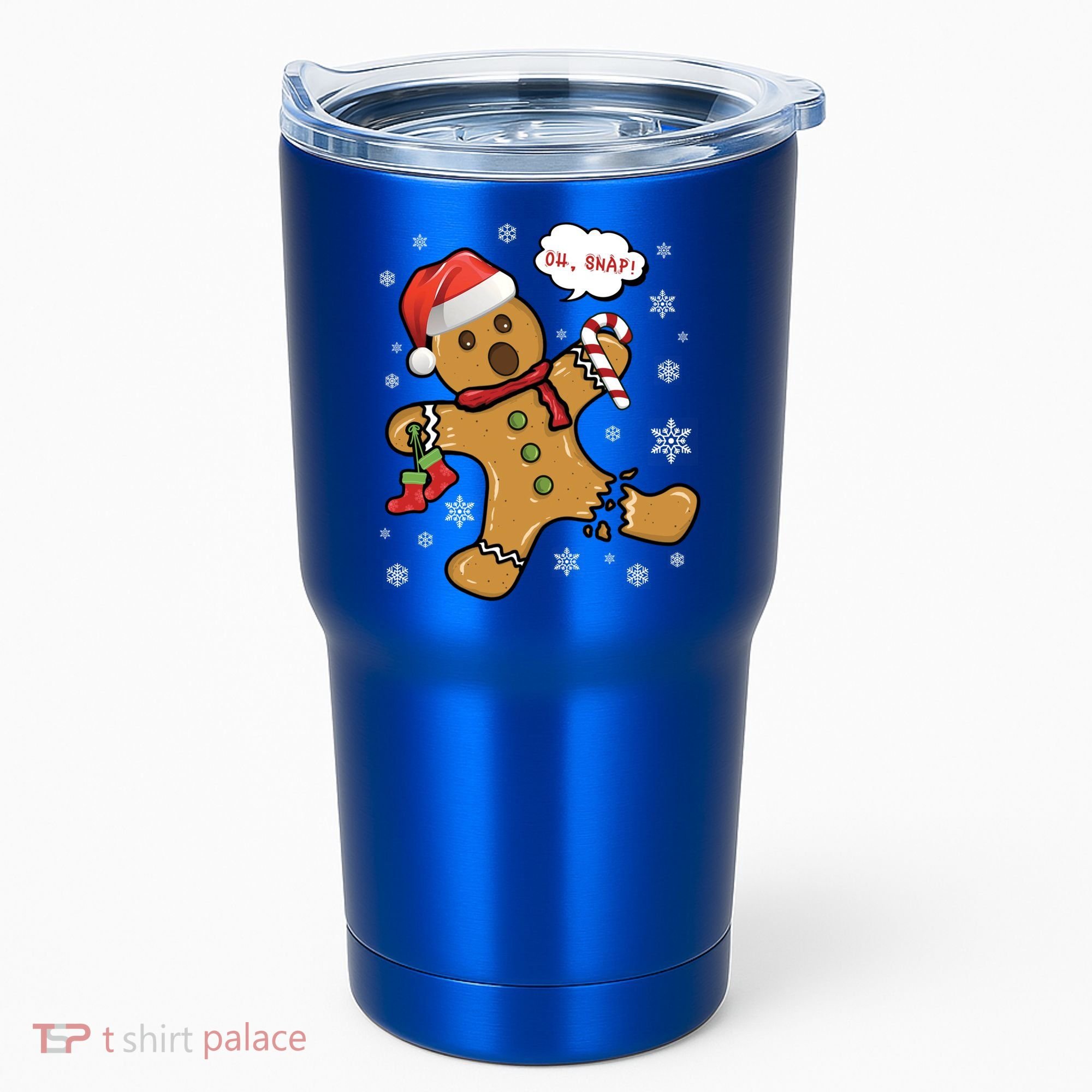 Gingerbread Cookie Santa Hat Oh Snap Funny Christmas Gift Tumbler