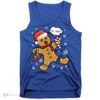 Gingerbread Cookie Santa Hat Oh Snap Funny Christmas Gift Tank Top thumb 0
