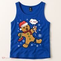 Gingerbread Cookie Santa Hat Oh Snap Funny Christmas Gift Tank Top thumb 2
