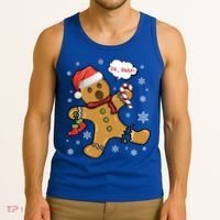 Gingerbread Cookie Santa Hat Oh Snap Funny Christmas Gift Tank Top thumb 3