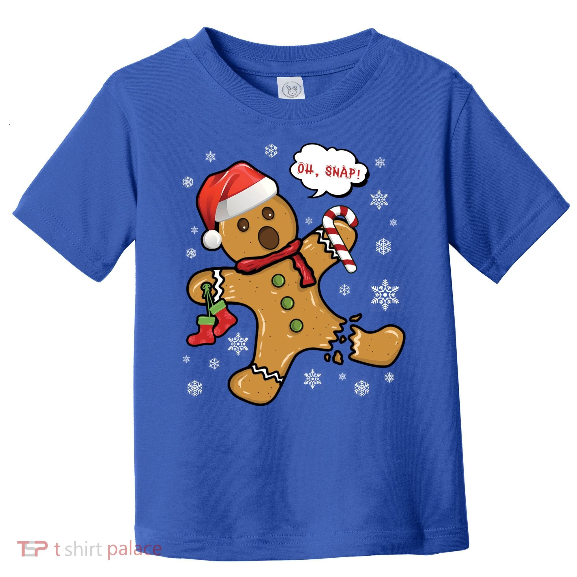Gingerbread Cookie Santa Hat Oh Snap Funny Christmas Gift Toddler T-Shirt