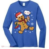 Gingerbread Cookie Santa Hat Oh Snap Funny Christmas Gift Women's Long Sleeve Shirt thumb 0