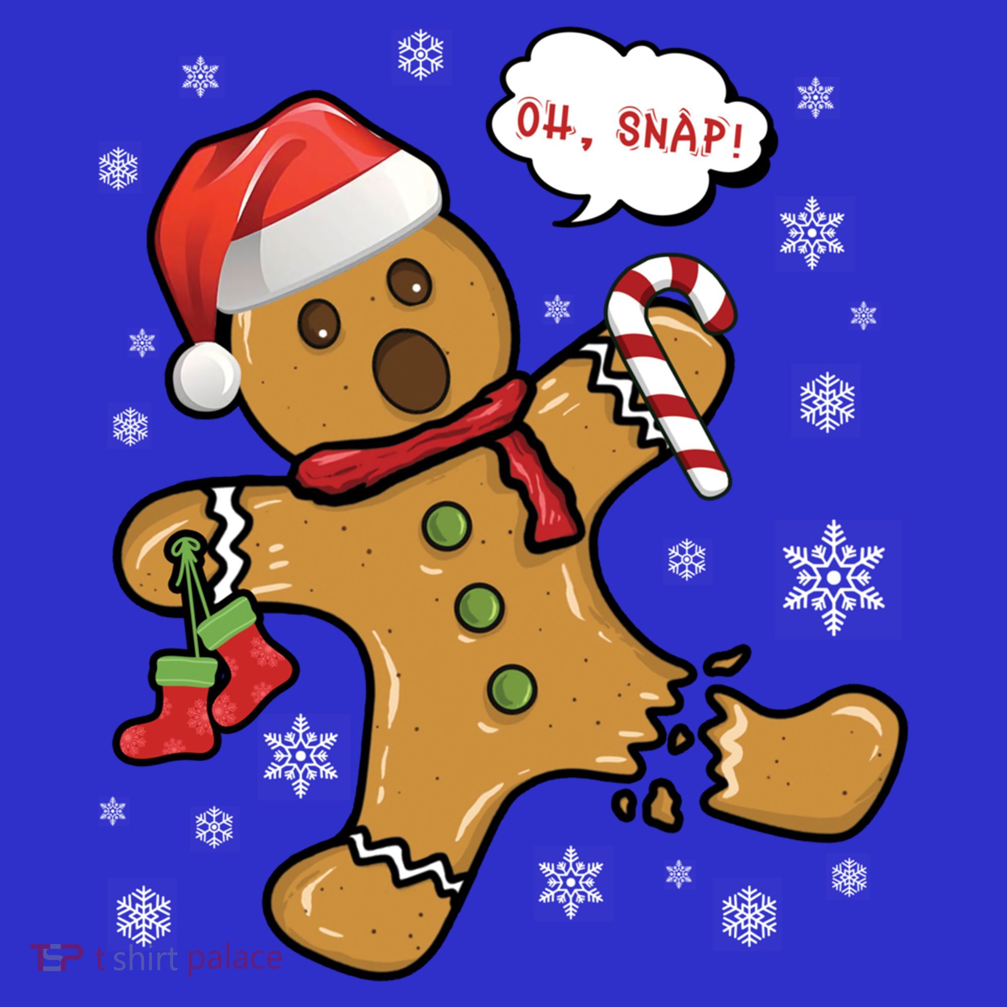 Gingerbread Cookie Santa Hat Oh Snap Funny Christmas Gift Kids Sweatshirt
