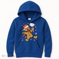 Gingerbread Cookie Santa Hat Oh Snap Funny Christmas Gift Kids Hoodie thumb 0
