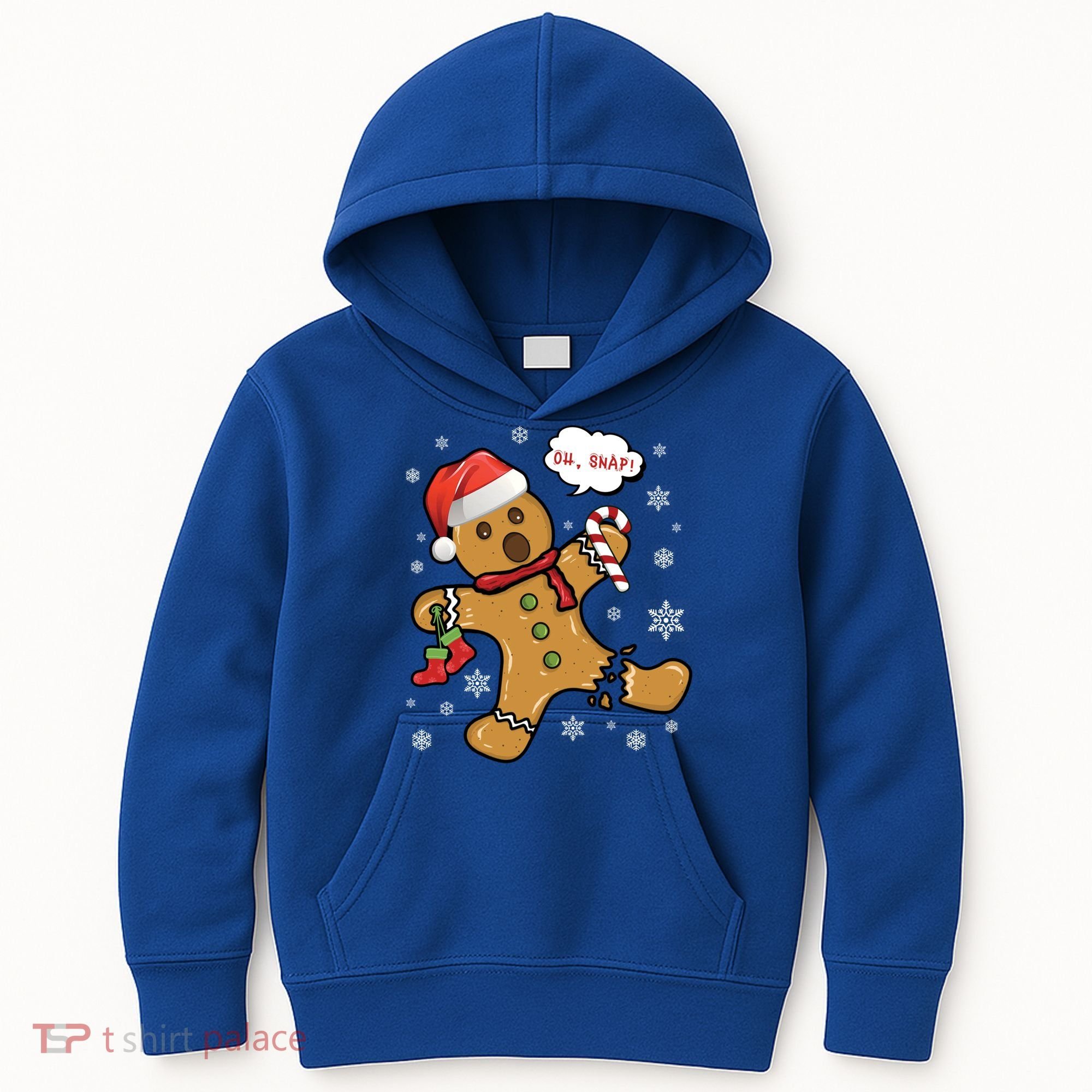 Gingerbread Cookie Santa Hat Oh Snap Funny Christmas Gift Kids Hoodie