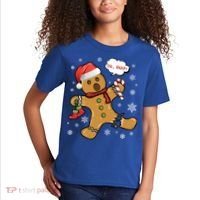 Gingerbread Cookie Santa Hat Oh Snap Funny Christmas Gift Kids T-Shirt thumb 2