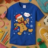 Gingerbread Cookie Santa Hat Oh Snap Funny Christmas Gift Kids T-Shirt thumb 3