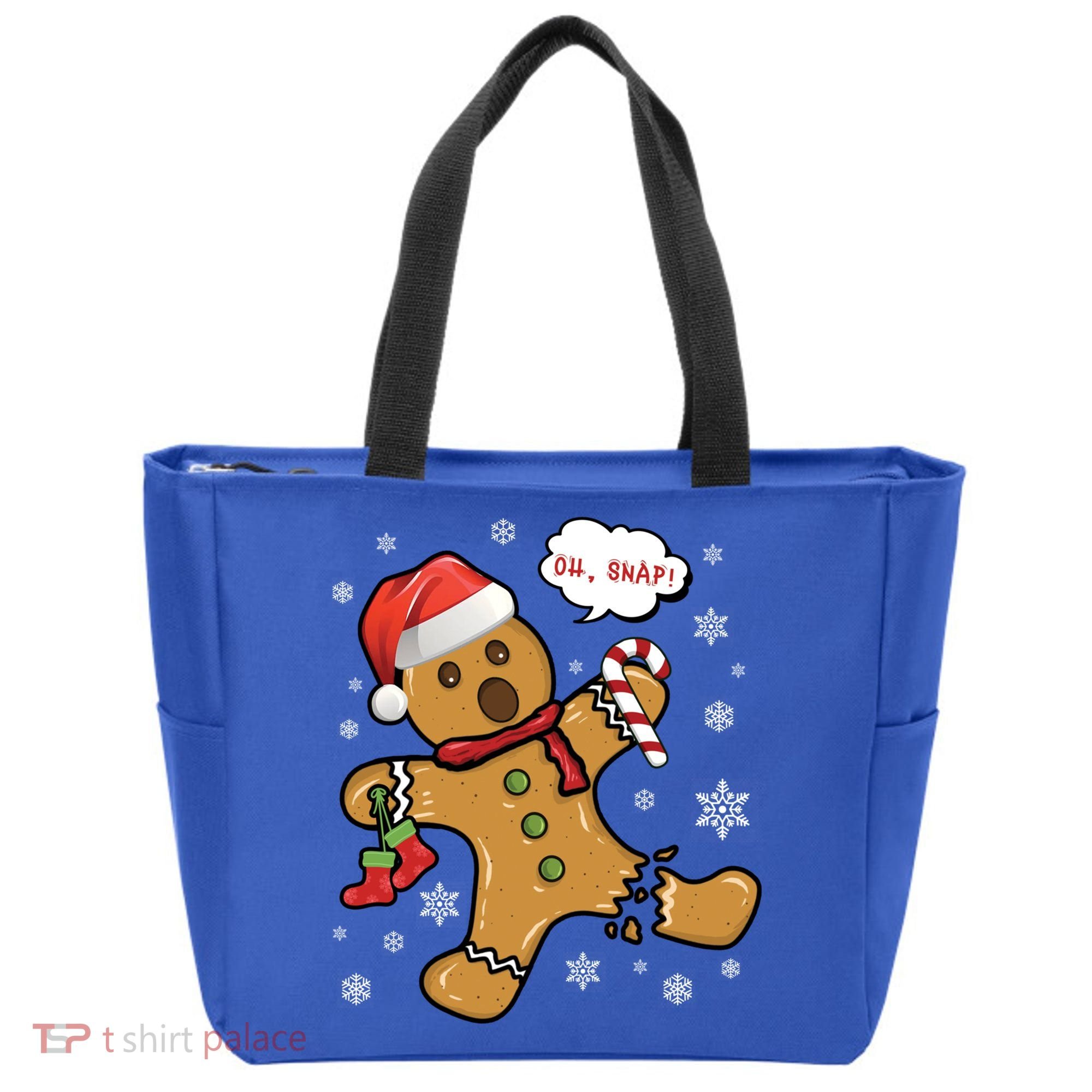 Gingerbread Cookie Santa Hat Oh Snap Funny Christmas Gift Tote Bag