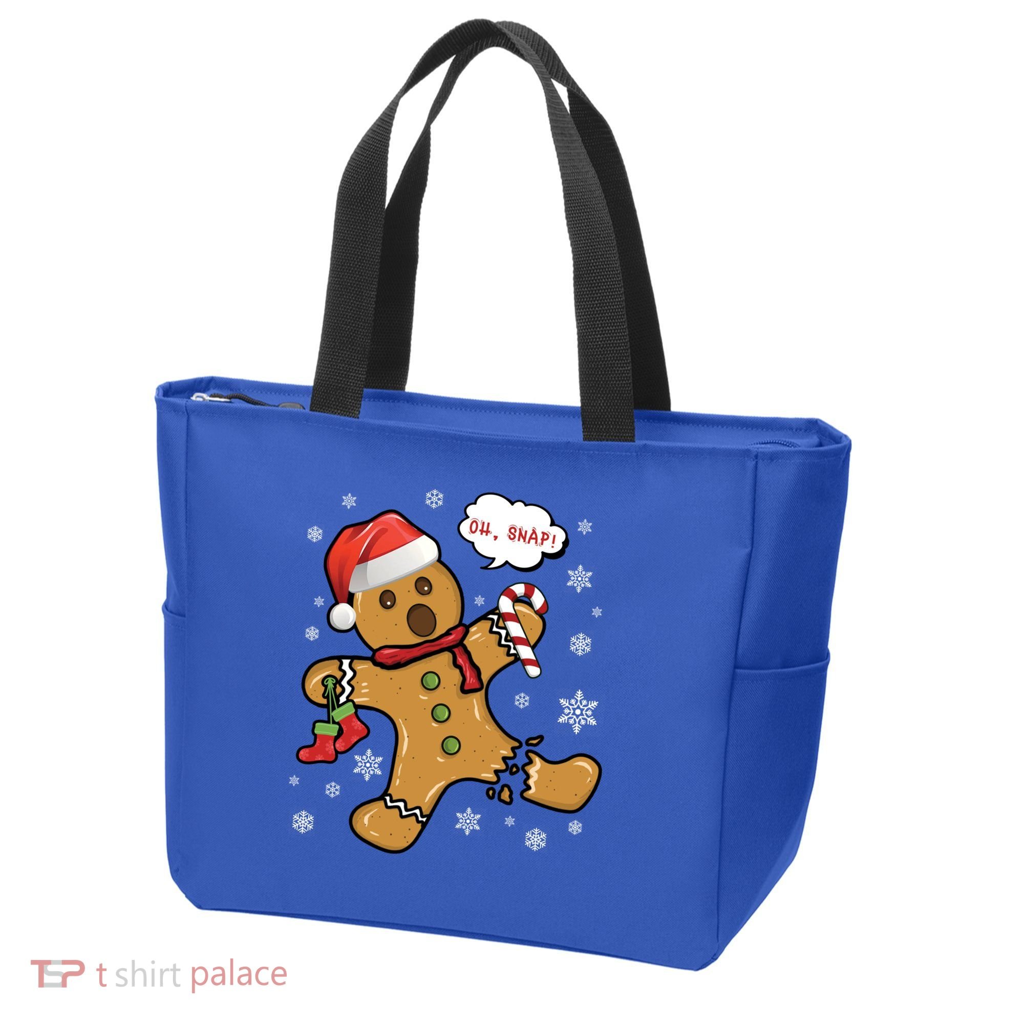 Gingerbread Cookie Santa Hat Oh Snap Funny Christmas Gift Tote Bag