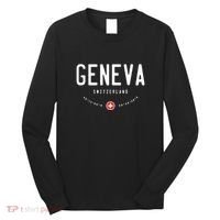 Geneva Coordinates Switzerland Flag Long Sleeve Shirt thumb 0