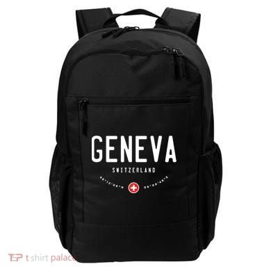 Geneva Coordinates Switzerland Flag Backpack